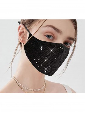 Sequins Design Face Mask w/ Filter Pocket